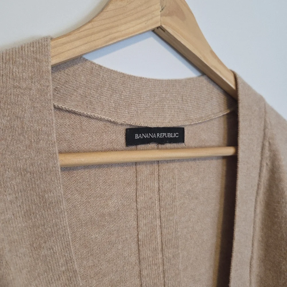 Banana Republic Merino Wool Cashmere Blend Open-Front Cardigan | XL - Picture 2 of 4